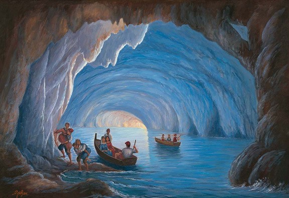 Gouaches Edizioni Savarese - Napoli - Capri - Grotta Azzurra