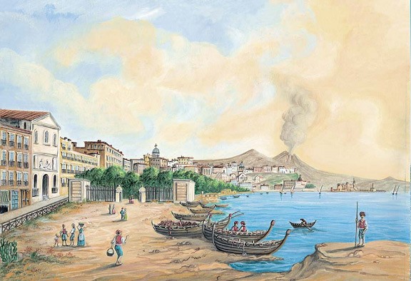 Gouaches Edizioni Savarese - Napoli - Riviera di Chiaia